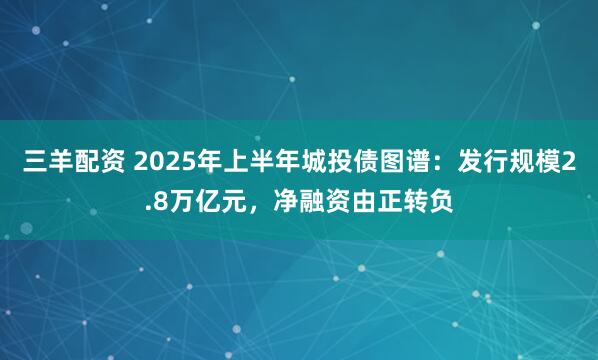 三羊配资 2025年上半年城投债图谱：发行规模2.8万亿元，净融资由正转负