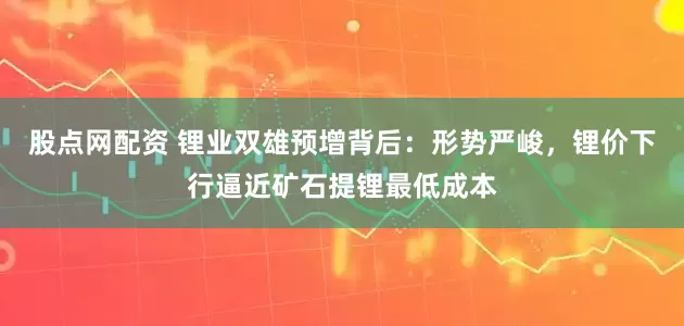 股点网配资 锂业双雄预增背后：形势严峻，锂价下行逼近矿石提锂最低成本